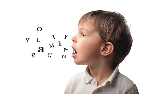 Boy speaking letters/sounds 