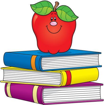 An apple atop 3 books 