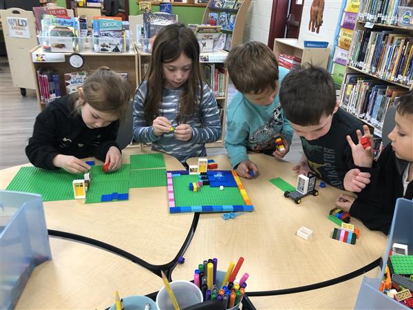 LEGO building with friends